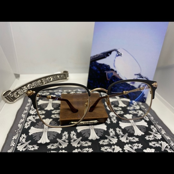 Chrome Hearts “PLONKER” with Walnut Wood Ebony Temples